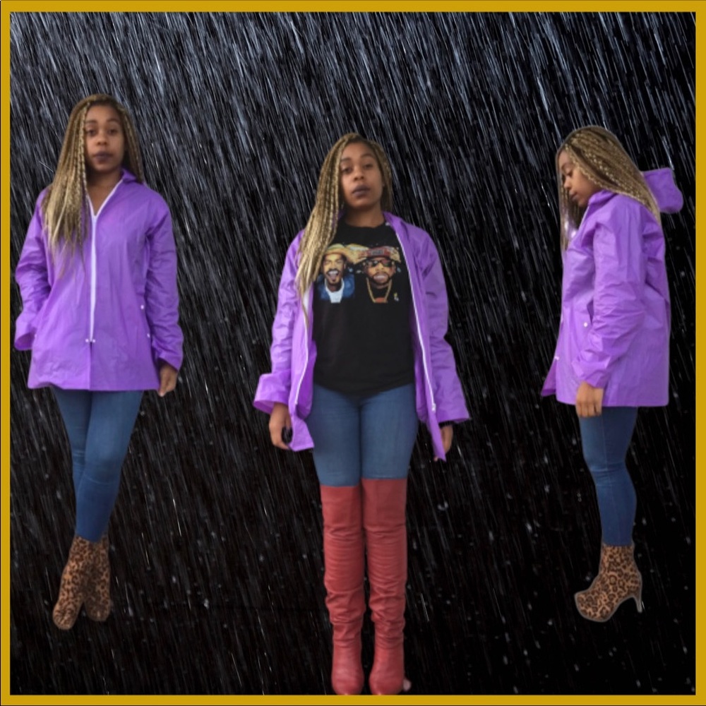 Bright Purple Rain Coat